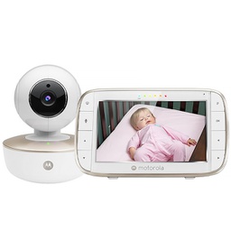 Niñera Electrónica Motorola VM855 CONNECT 5.0" 2.4GHz con Visión Nocturna - Blanca / Dorada